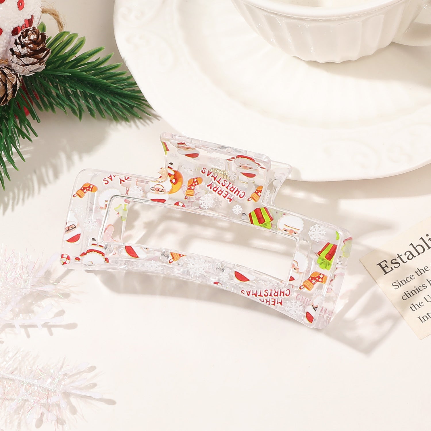 Wholesale Christmas Cute Sweet Print Shark Hair Clips